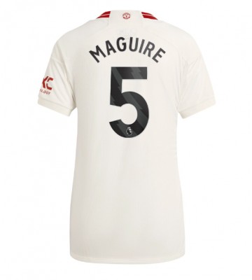Lacne Ženy Futbalové dres Manchester United Harry Maguire #5 2023-24 Krátky Rukáv - Tretina